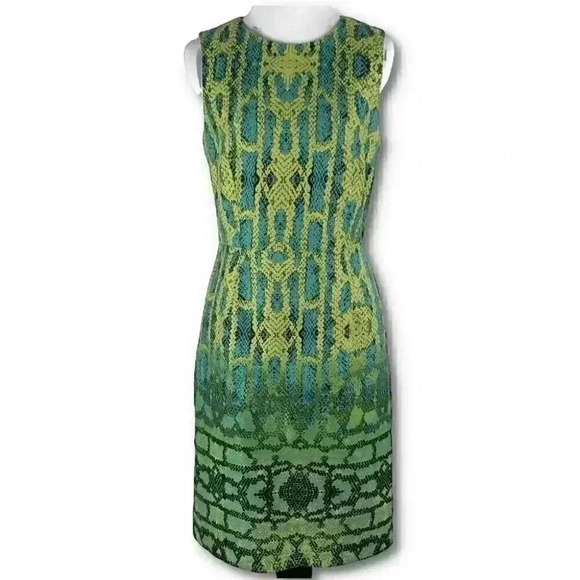 Muse womens dress size 6 multicolored snakeskin print pencil career - Picture 1 of 10